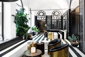 Senato Hotel Milano in Milan, image may contain: Living Room, Indoors, Plant, Foyer