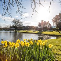 The Moat House, Acton Trussell on a beautiful Spring day
