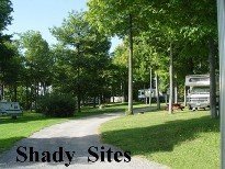 Seasonal Campsites with large private lots. 
