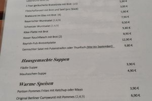 Speisekarte