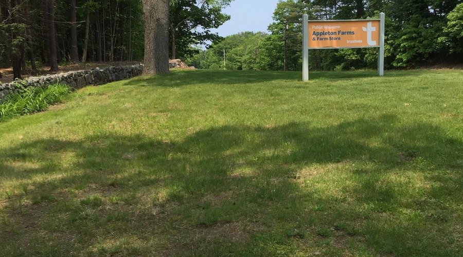 Entrance to Appleton Farms in Ipswich MA.