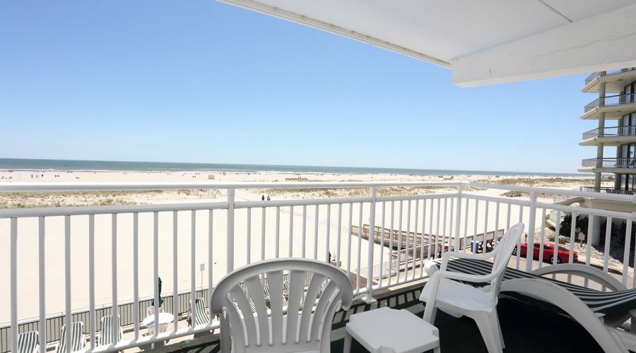 Ocean front room view at the Commander by the Sea Motel in Wildwood Crest