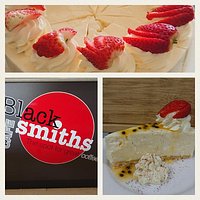 Cheesecakes made on site and different flavours being made regularly.