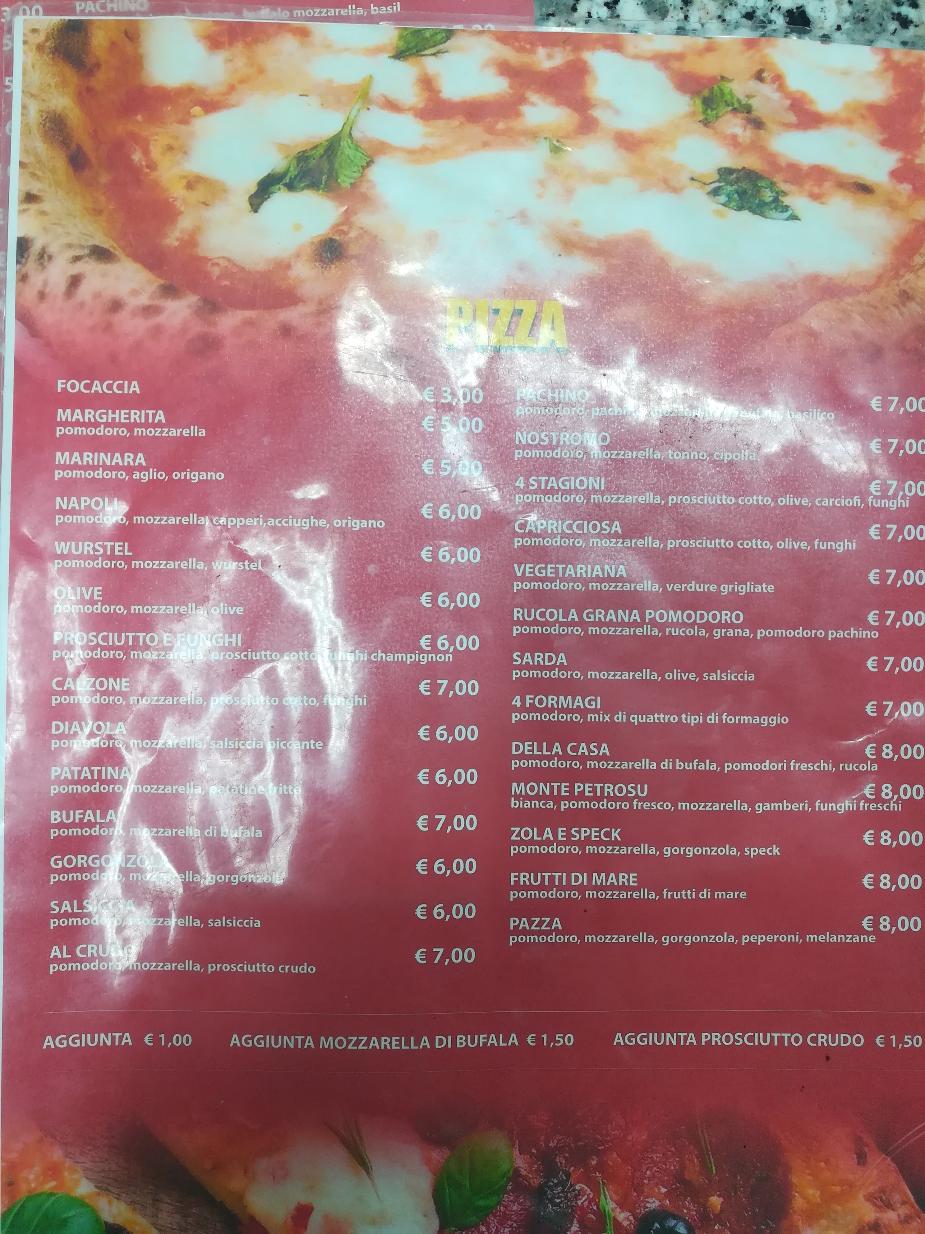 Villa monte deals menu