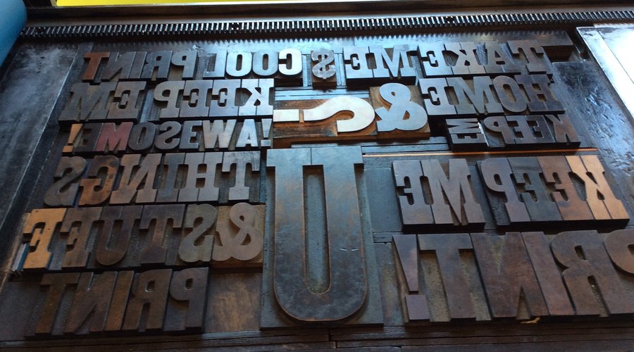 Playing with wood type.