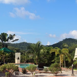 Pool area at Villa Kelapa Langkawi
