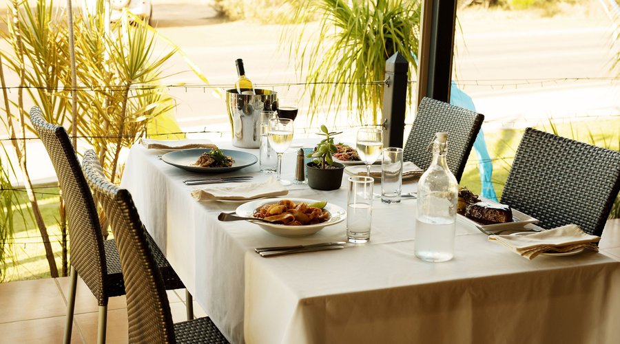 Outdoor dining area