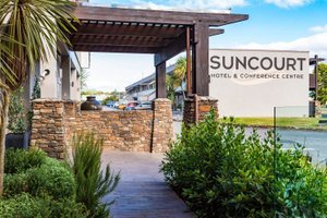 Suncourt Hotel & Conference Centre in Taupo, image may contain: Porch, City, Villa, Hotel