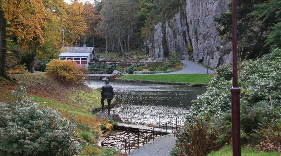 Dammen i Ravnedalen er tilholdssted for både svaner og ender.