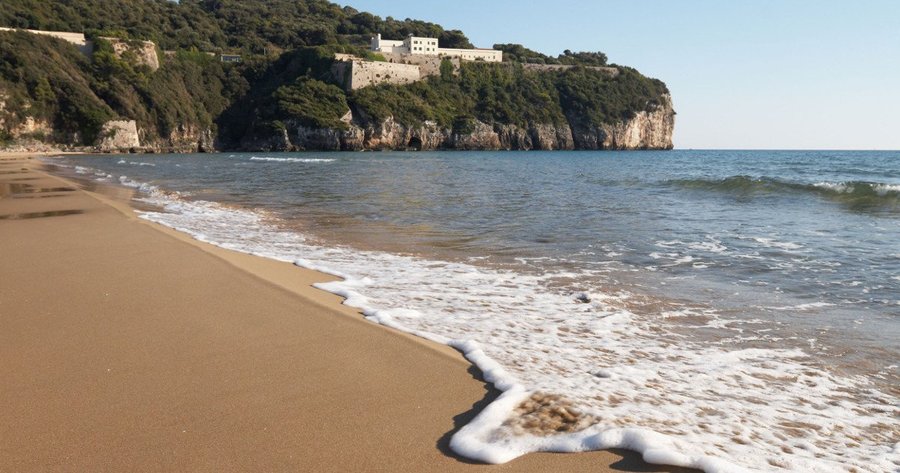 Gaeta è la famosa sede delle 7 spiagge. Relax e divertimento garantiti!

Nella foto, la spiaggia di Serapo e sullo sfondo il Monte Orlando