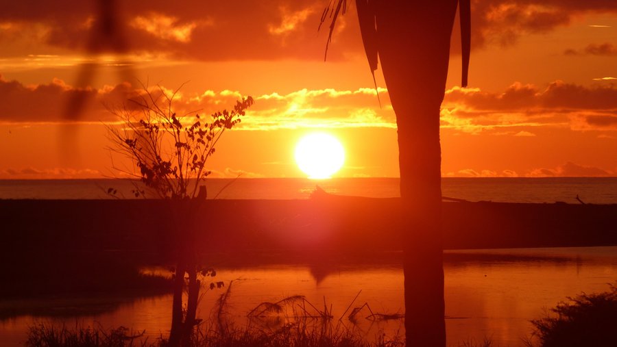 Sunset view in march from the restaurant