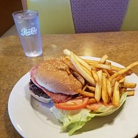 Vuban Burger, French fries, coleslaw and pickle .$10.99. Great value, always a delicious meal here before a show.