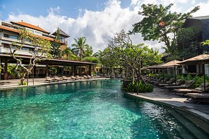 Ramayana Suites & Resort in Kuta, image may contain: Hotel, Resort, Villa, Pool