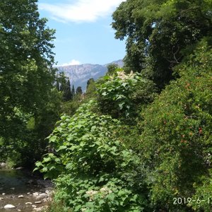 Дорога к морю вдоль реки