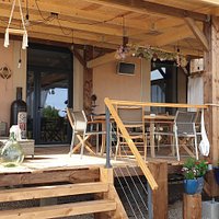 notre terrasse vue du cote piscine