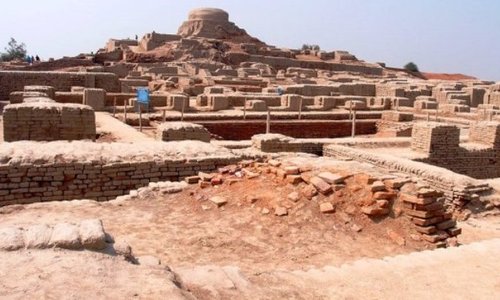 Mohenjo-daro is an archaeological site in the province of Sindh, Pakistan. Built around 2500 BCE, it was one of the largest settlements of the ancient Indus Valley Civilization, and one of the world's earliest major cities, contemporaneous with the civilizations of ancient Egypt, Mesopotamia and Norte Chico. Mohenjo-daro was abandoned in the 19th century BCE as the Indus Valley Civilization declined, and the site was not rediscovered until the 1920s.