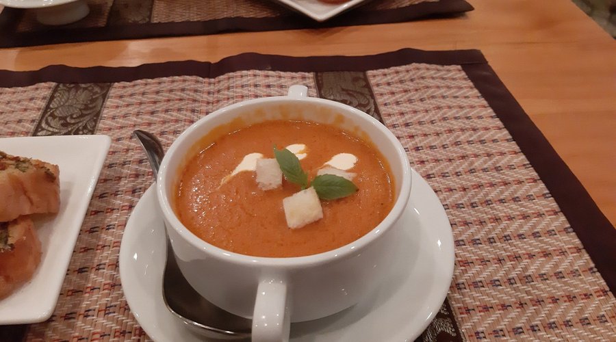 close up of the soup