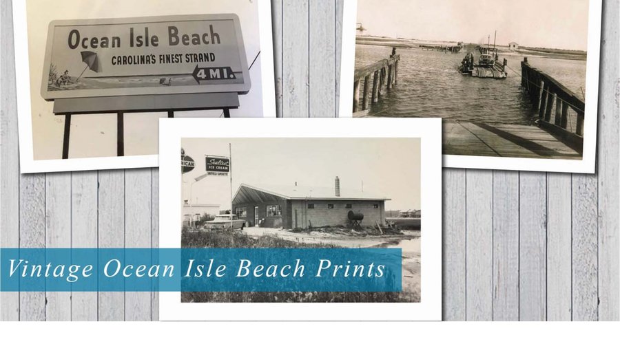 Vintage Local Photographs Prints Islands Art and Book Store Ocean Isle Beach NC
