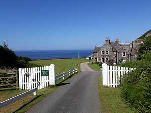 Knockinaam Lodge Hotel in Portpatrick, image may contain: Outdoors, Nature, Fence, Yard