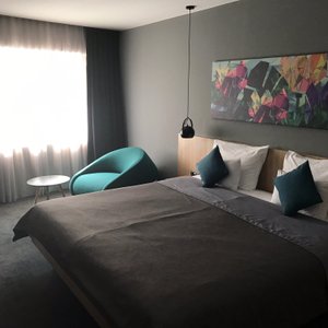 Hotel Academia in Zagreb, image may contain: Home Decor, Dorm Room, Furniture, Bed
