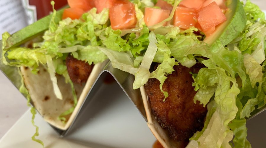 Tasty fish and short rib tacos...YUM!