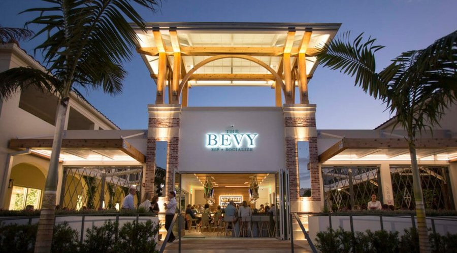 The Bevy Naples indoor/outdoor open air at night setting