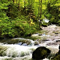 The first part of the falls