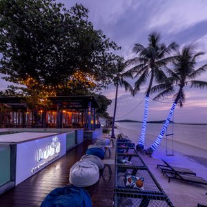 Beach front hotel area