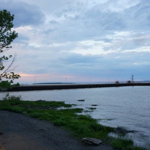 La vue de notre site au bord du fleuve