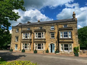 Burythorpe House in Burythorpe, image may contain: Housing, House, Manor, Car