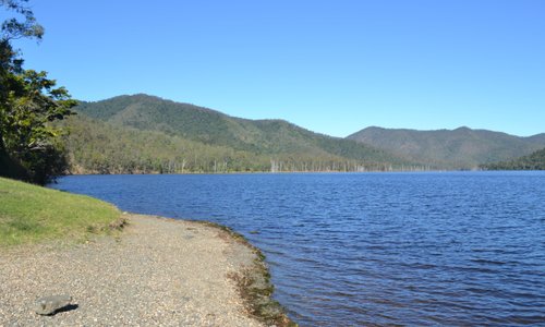 Borumba Dam just a few minute drive from campgrounds.