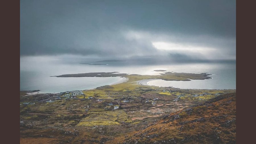 Gurteen/Dogs Bay from the Top of Errisbeg Hill - Directly behind Seagrove House B&B 