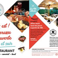 Le nouveau flyer est arrivé. A bientôt pour un moment agréable en terrasse.
