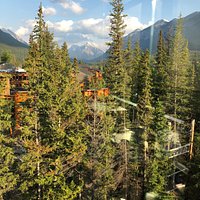 Great buffet - loads of choices - and mountain views