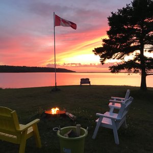 One of the beautiful sunsets at Hyclass Ocean Campground