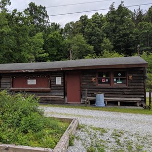Closed office. Advertised as candy store on their website but it's closed and falling down. 