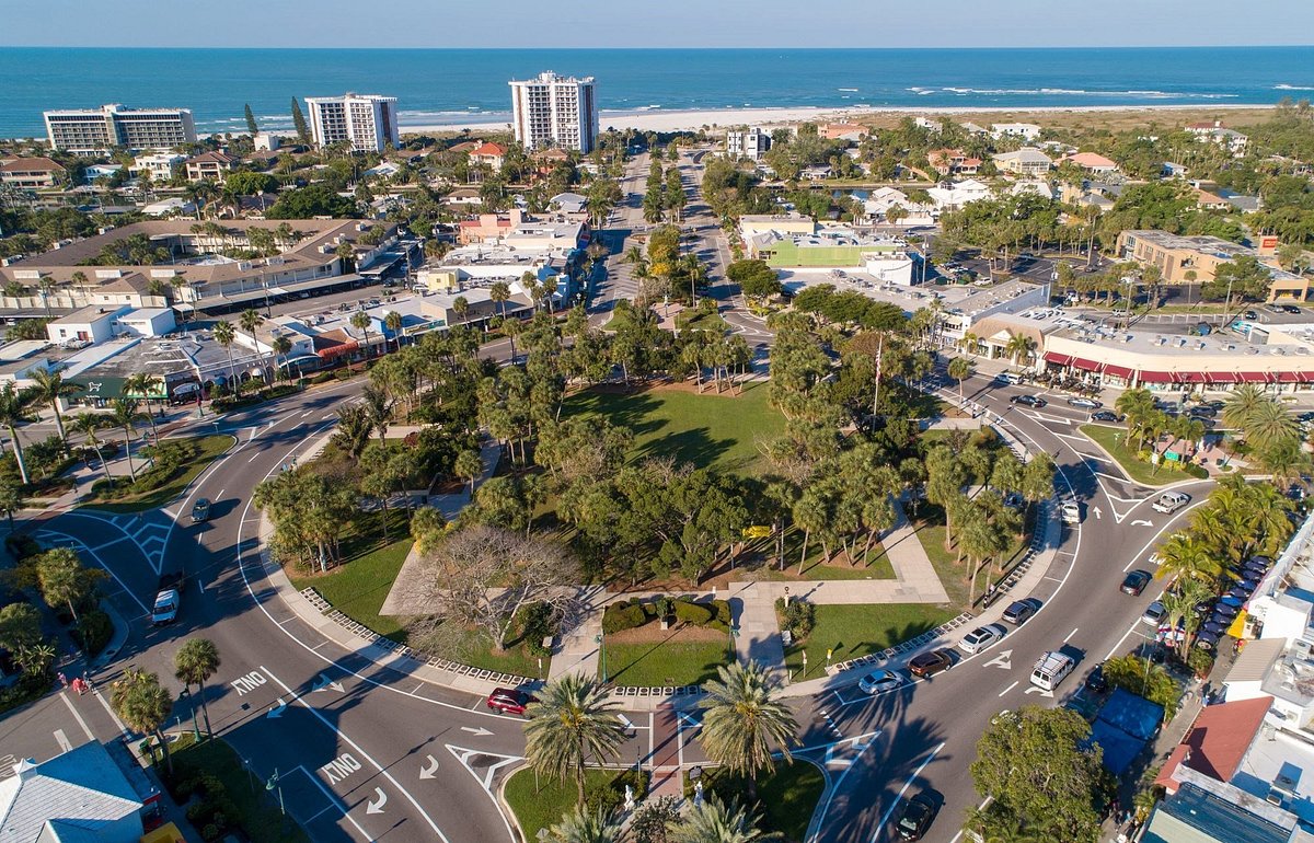 Ariel view of St. Armands Circle