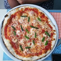 Pizza Gamberi e Asparagi
