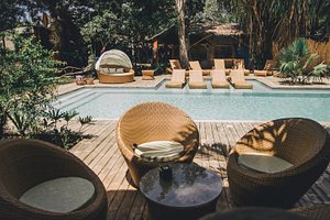 Hibiscus Garden Inn in Palawan Island, image may contain: Resort, Villa, Chair, Pool