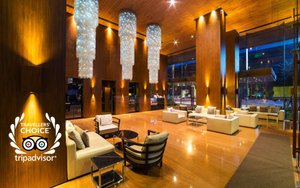 City Garden Grand Hotel in Luzon, image may contain: Interior Design, Indoors, Lighting, Living Room