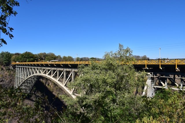 Zimbabwe. Victoria Falls. Steam train. Man looking out of window