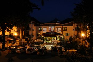 Cipriani Park Hotel in Rivisondoli, image may contain: Hotel, Lighting, Resort, Villa
