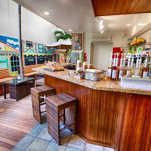 The Equus in Oahu, image may contain: Restaurant, Wood, Interior Design, Cafe