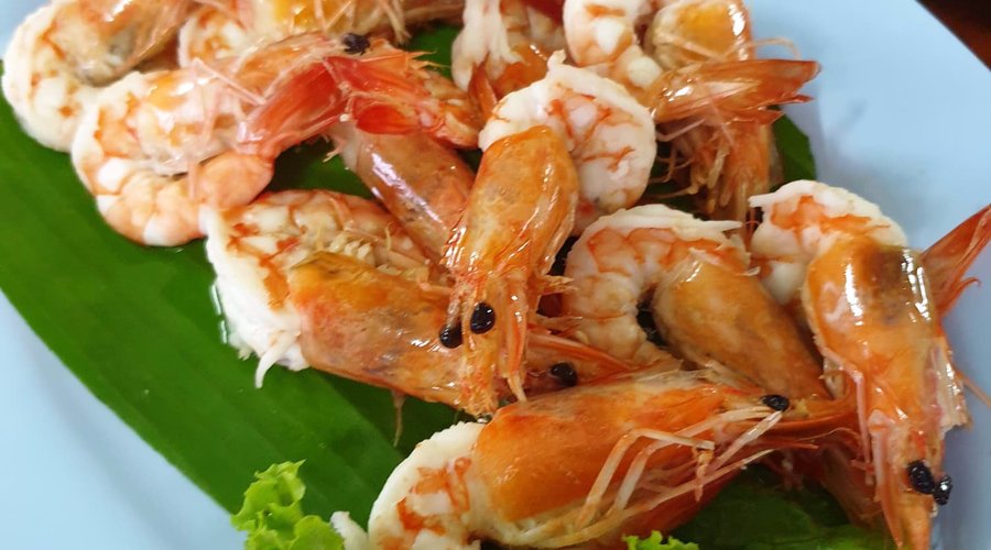 Baked salted shrimps