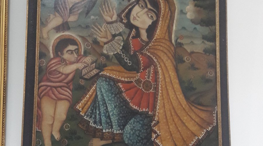 A unique rendition of Mary and the infant Jesus.  It is hugely different from other examples found in west. The museum at Vank Church