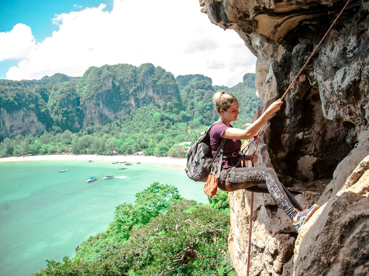 Mountain Penguin – Exploring caves in Railay Beach, Krabi, Thailand