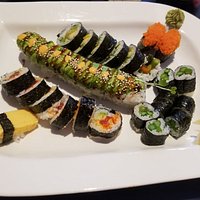 Asparagus roll. Caterpillar roll.