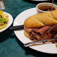 BEST Prime Rib sandwich, $14 for at least 10oz of fresh made prime rib, well seasoned, Awesome