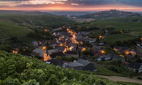 Vue sur le village de Chavignol