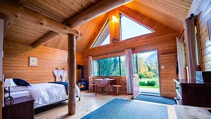 Tweedsmuir Park Lodge in Stuie, image may contain: Wood, Interior Design, Stained Wood, Housing